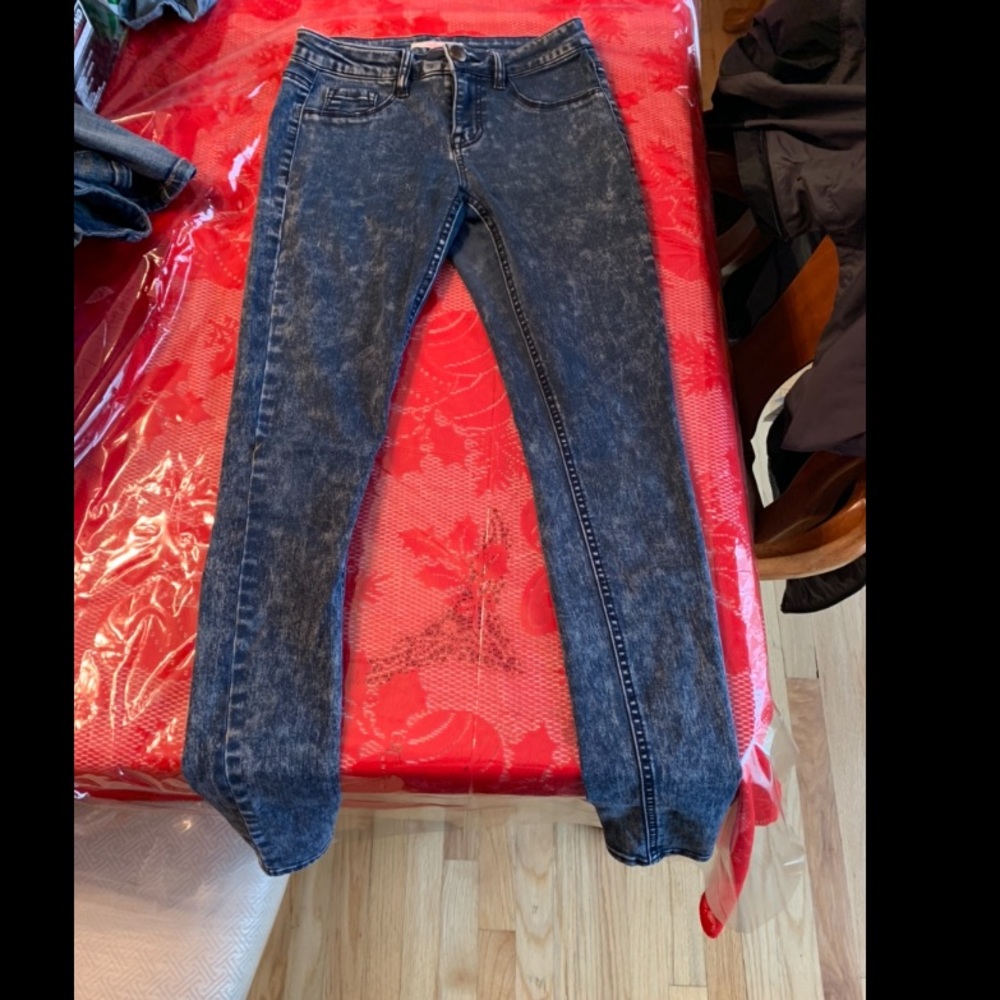 Blue jeans worn twice